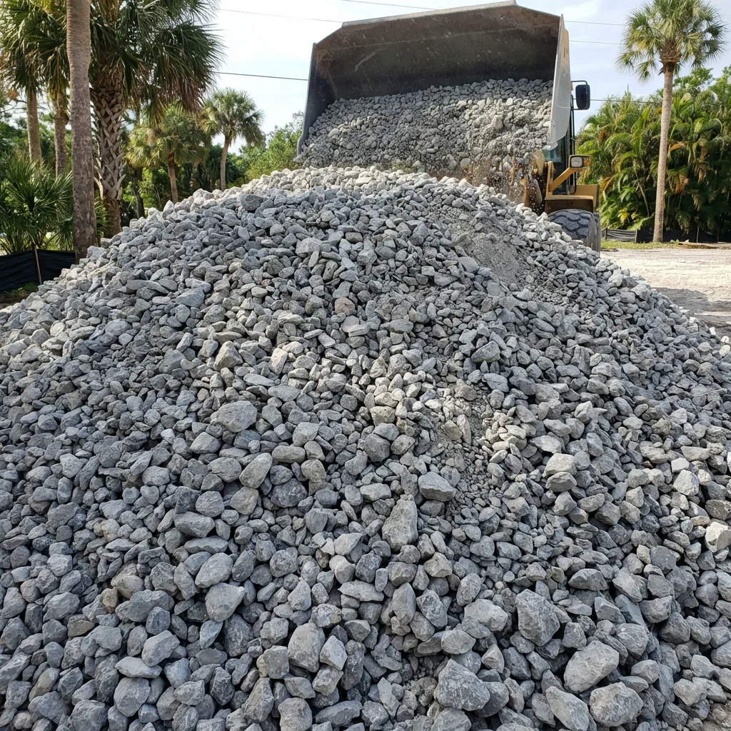 Aggregates texture and pile for bulk delivery